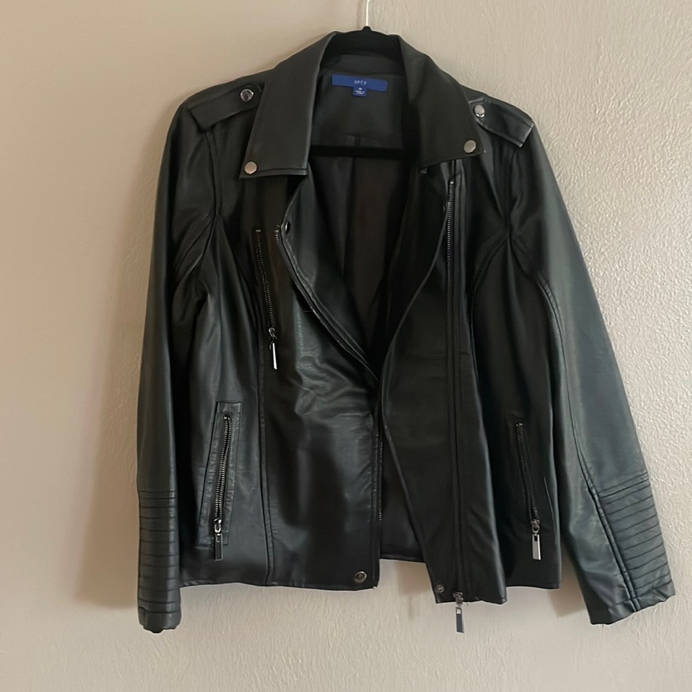 APT 9, Faux Leather coat, sz M